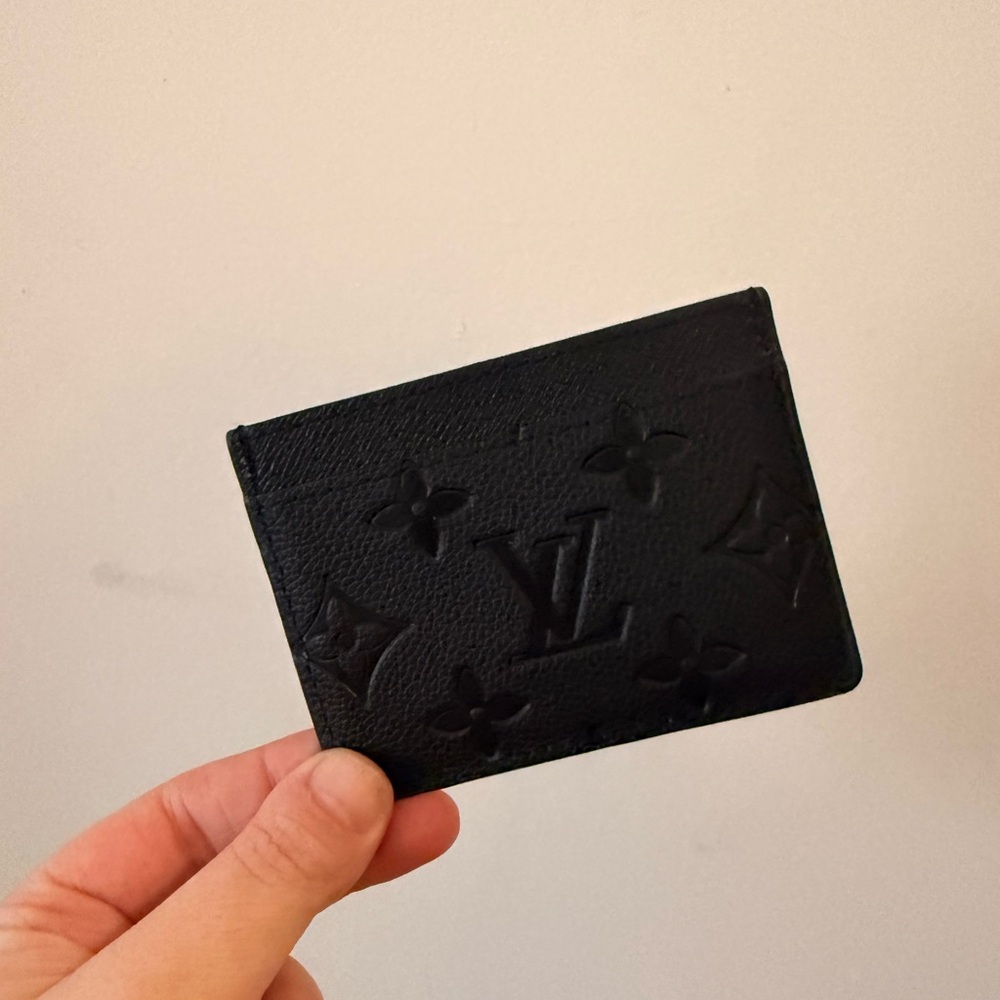 Monogram Black Card Holder